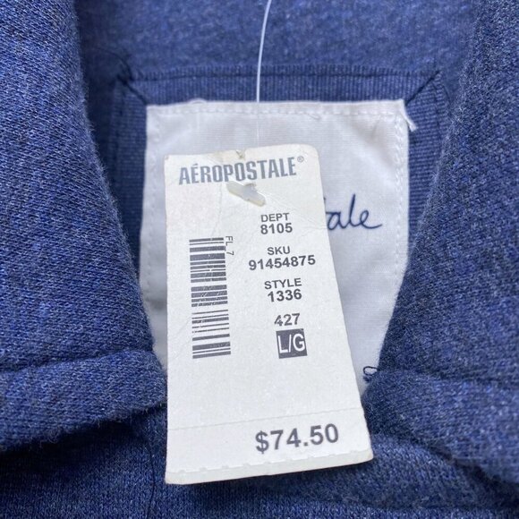 AEROPOSTALE Pea Coat M/L Womens Double Breasted Jacket Blue Knit NWT - Picture 4 of 9
